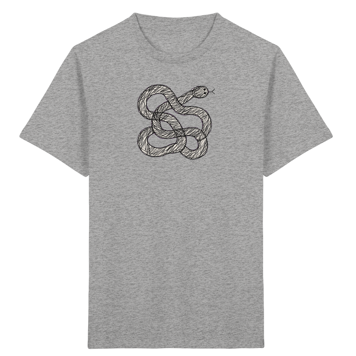 Schlange von oben gezeichnet - Kinder Bio T-Shirt