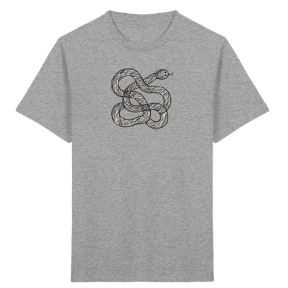 Schlange von oben gezeichnet - Kinder Bio T-Shirt
