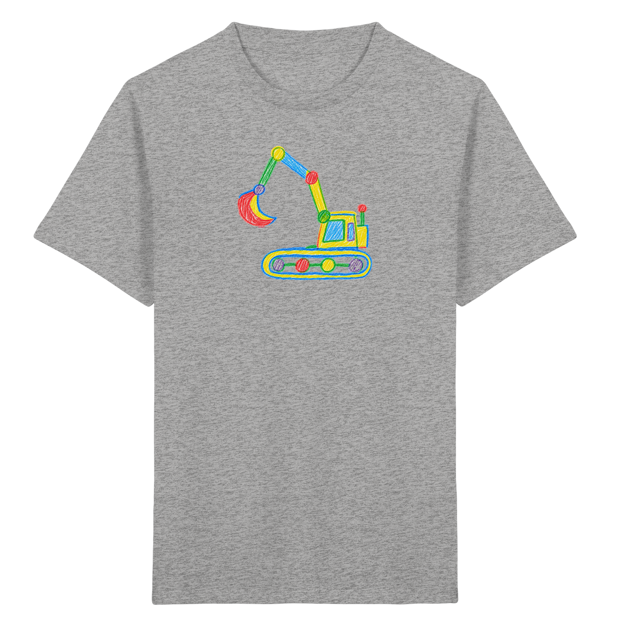 Bunter Punkt Bagger - Kinder Bio T-Shirt