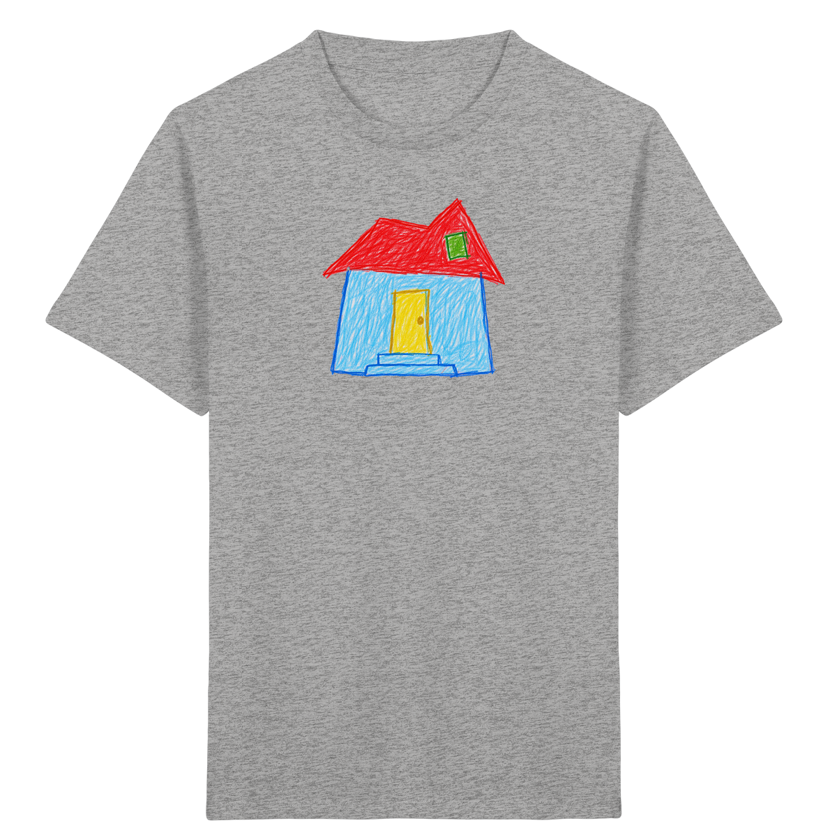 Rotes Knickdachhaus für Kinder - Kinder Bio T-Shirt