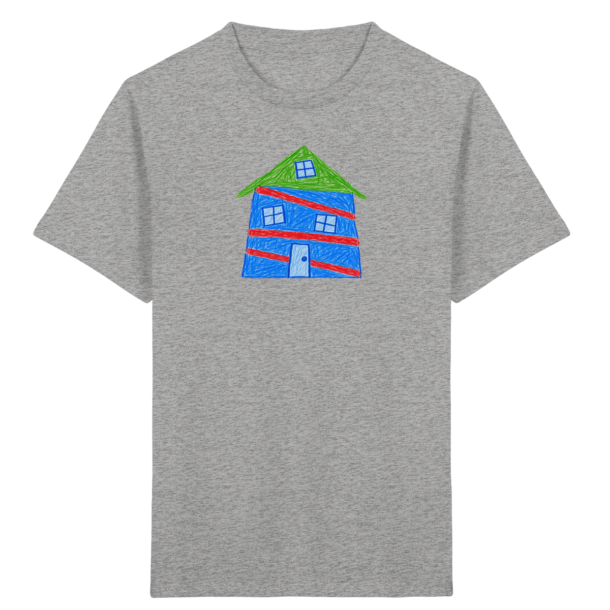 Blaues Balkenhaus Kinder T-Shirt - Kinder Bio T-Shirt