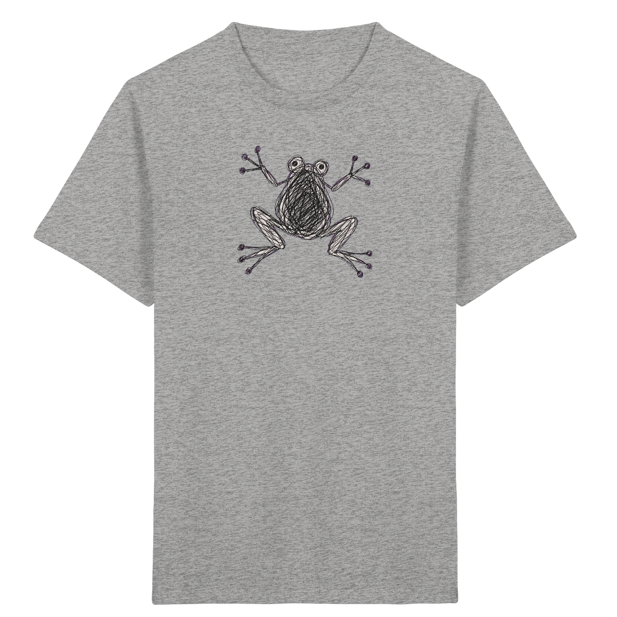 Frosch von oben Kinderzeichnung - Kinder Bio T-Shirt
