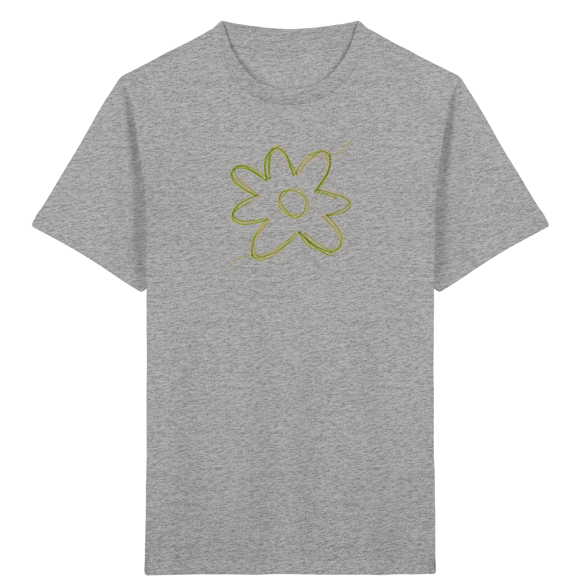 Grüne Zackenblume Kinder Shirt - Kinder Bio T-Shirt