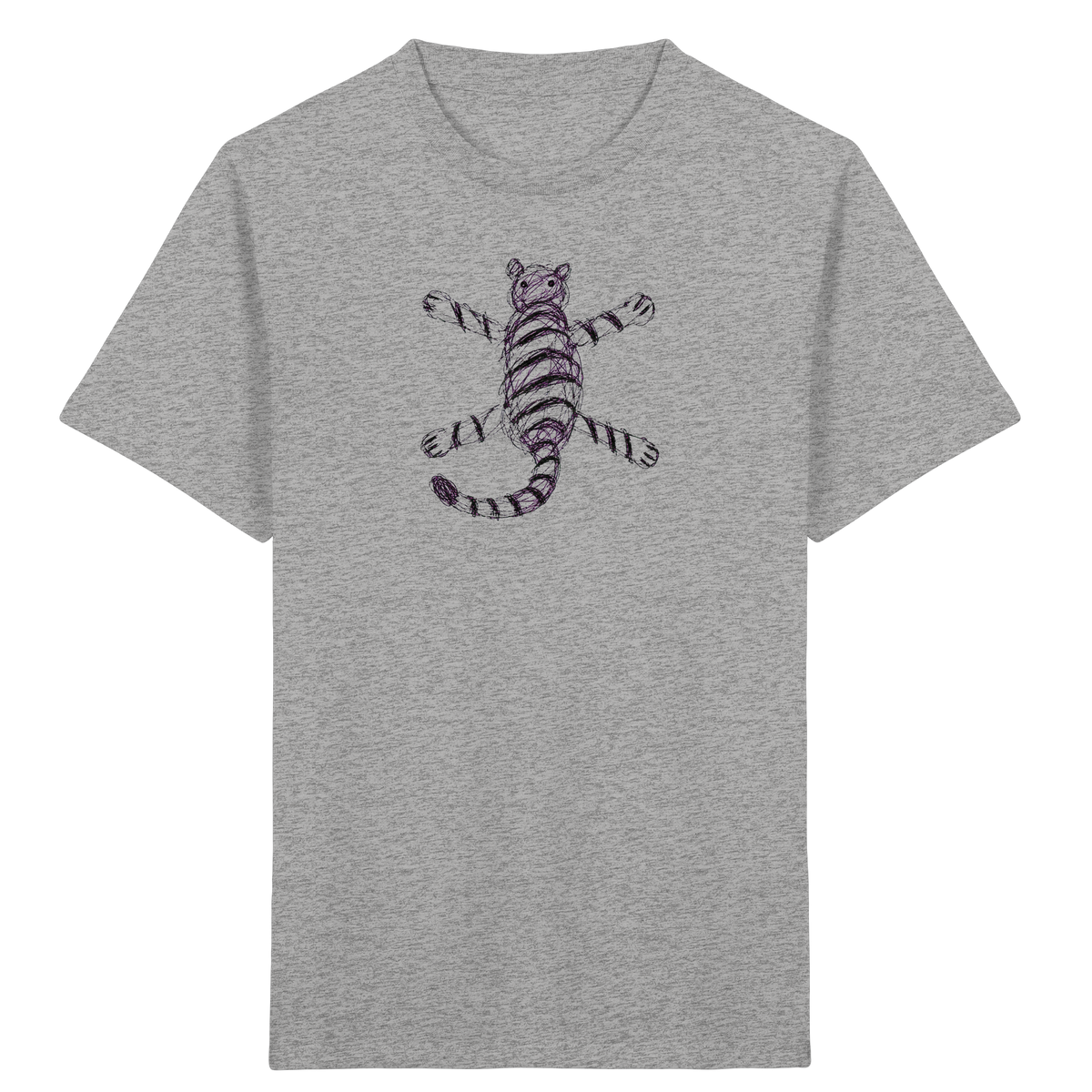 Tiger von oben gezeichnet - Kinder Bio T-Shirt