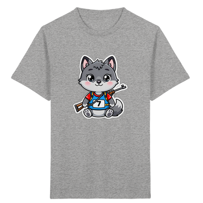 Wolf im Sporttrikot – Kinder Bio-T-Shirt