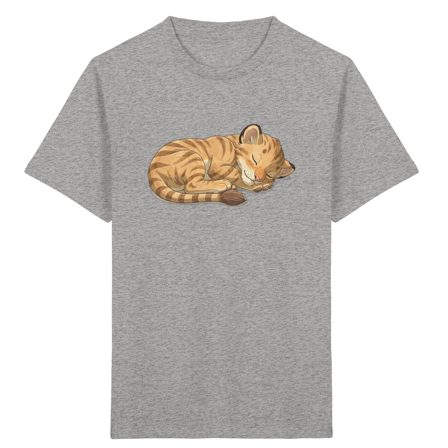 Schlafende Katze: Kuscheliges T-Shirt für Kinder - Kinder Bio T-Shirt