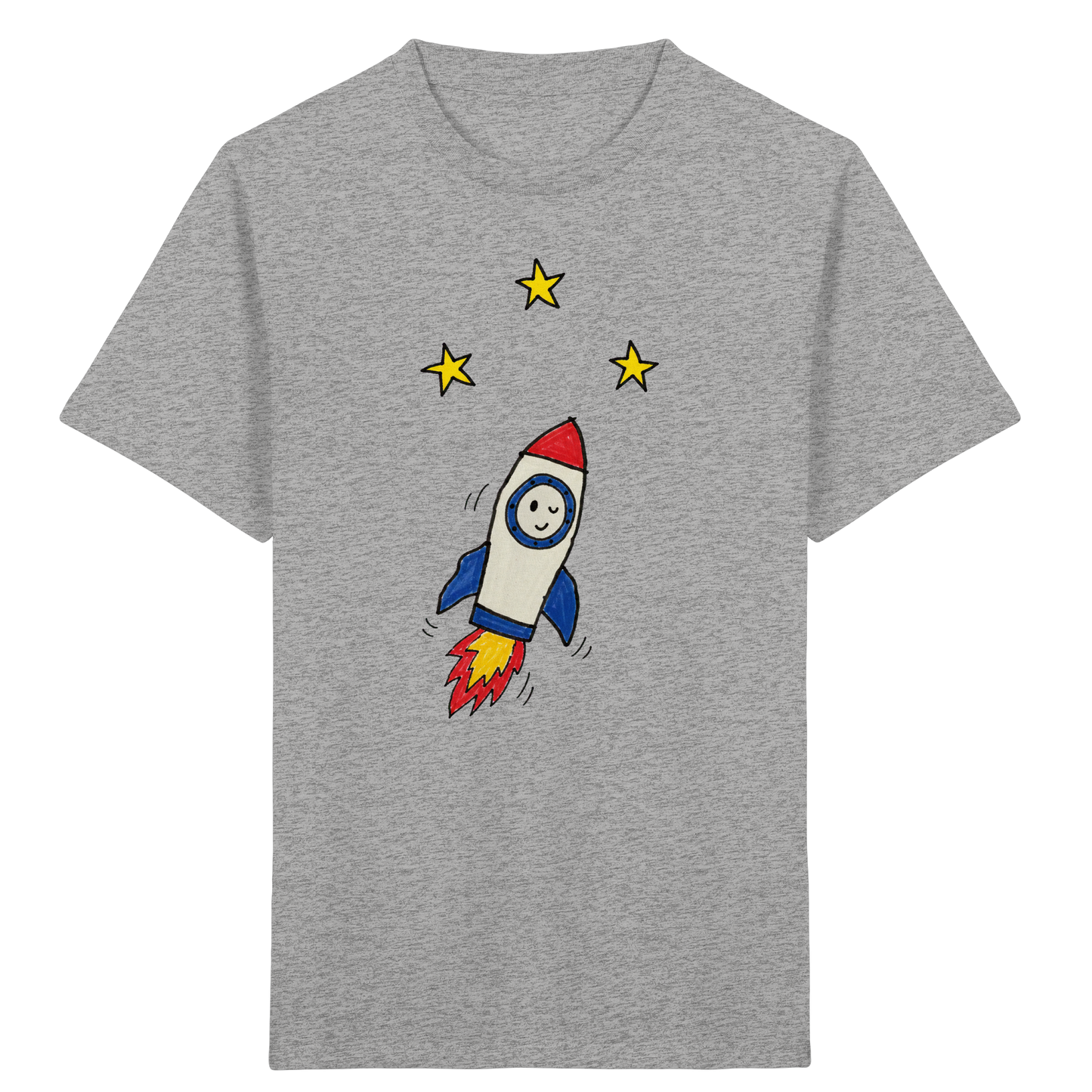 Fröhliches Raketen T-Shirt für Abenteurer - Kinder Bio T-Shirt