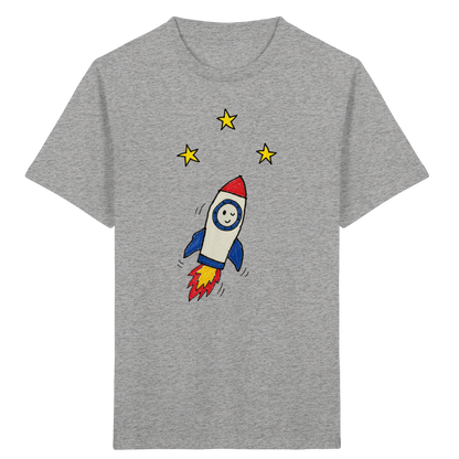Fröhliches Raketen T-Shirt für Abenteurer - Kinder Bio T-Shirt