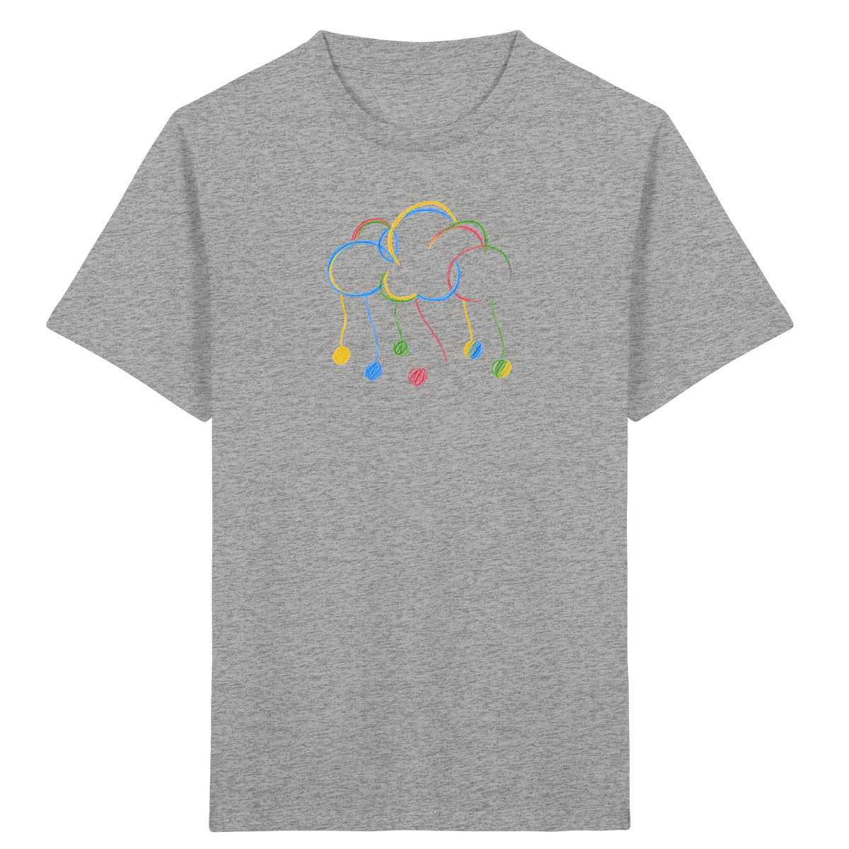 Bunte Farbpunkt Wolke - Kinder Bio T-Shirt