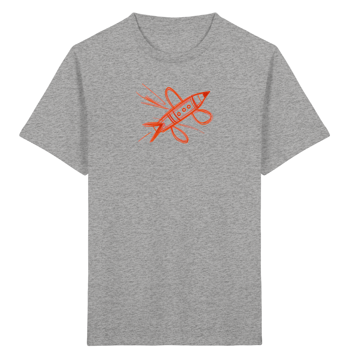 Kupferne Bleistiftrakete für Kinder - Kinder Bio T-Shirt