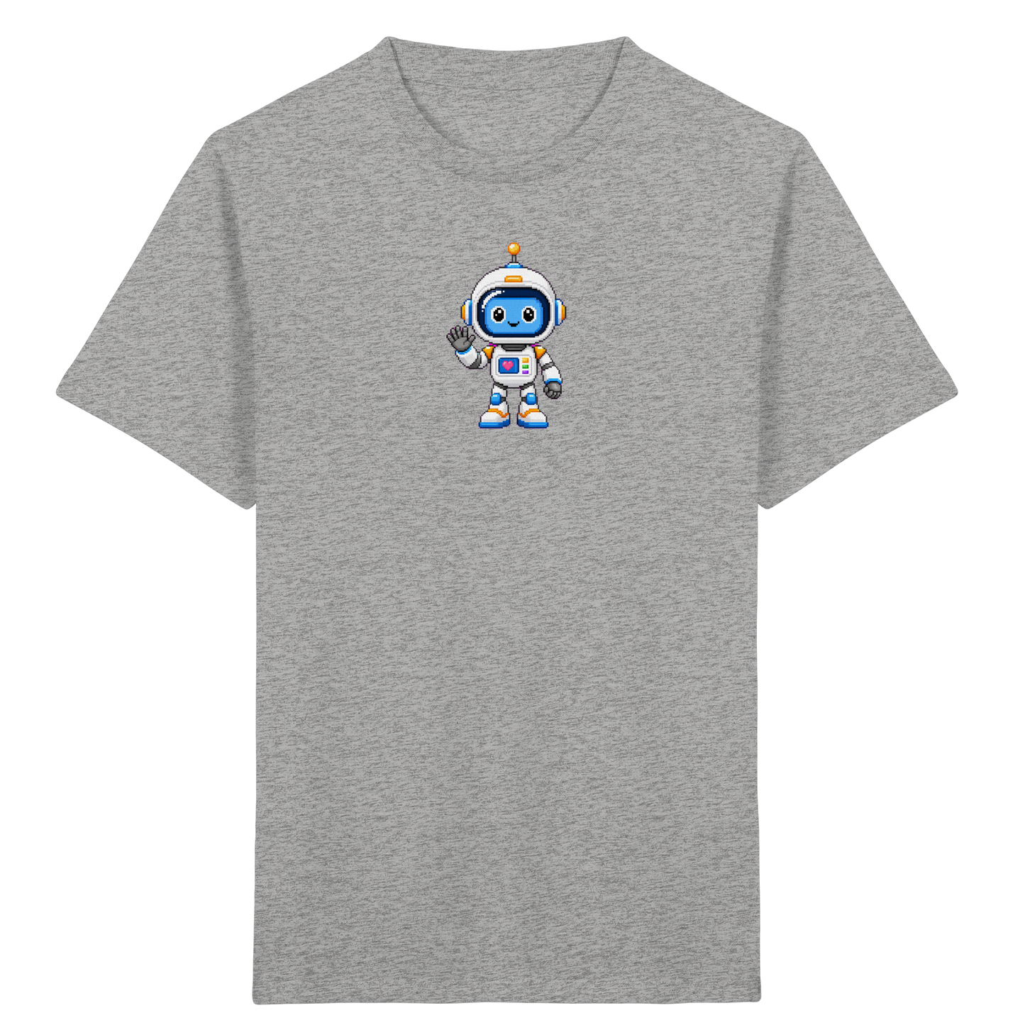 Roboter-Astronaut: Pixel-Herz-Weltraum-Shirt - Kinder T-Shirt