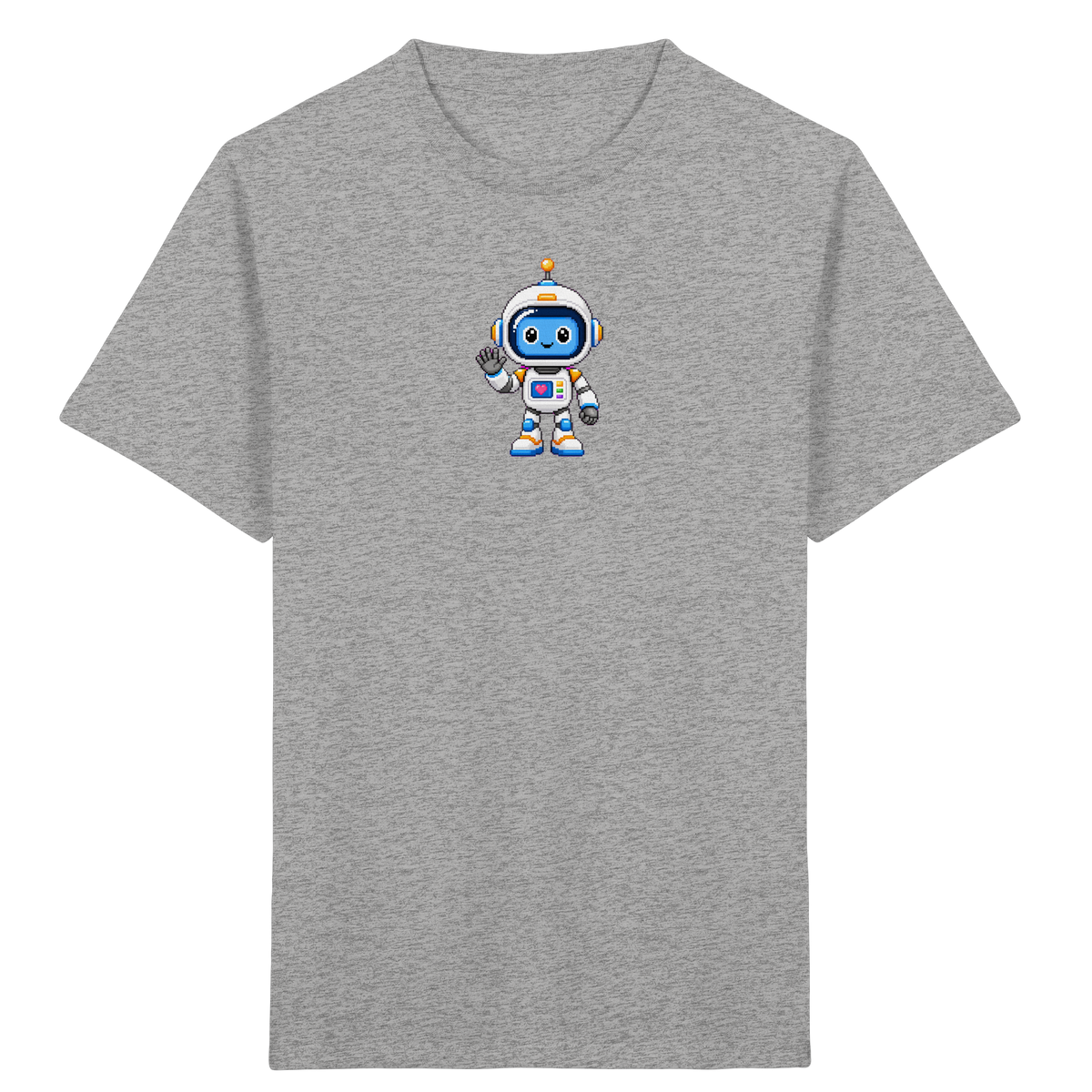 Roboter-Astronaut: Pixel-Herz-Weltraum-Shirt - Kinder T-Shirt