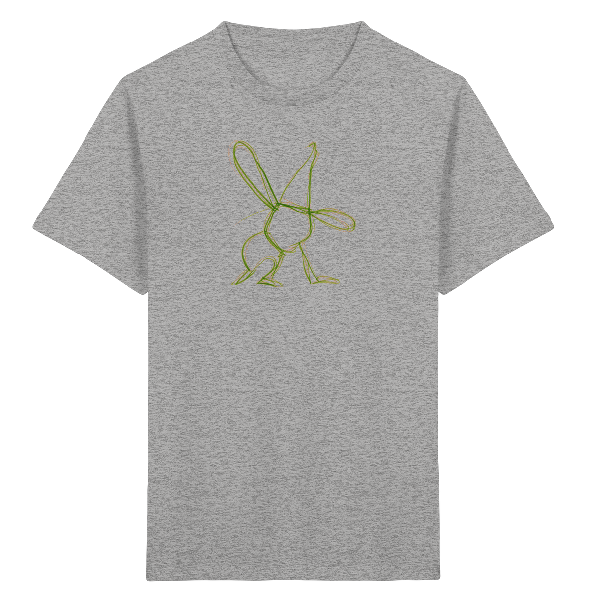 Moosgrüner Wackelhase mit Schultüte - Kinder Bio T-Shirt