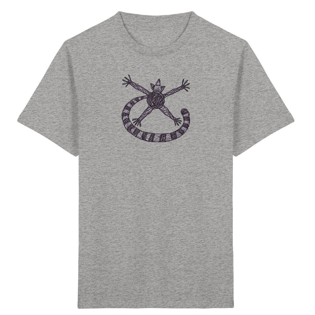 Lemur von oben gezeichnet - Kinder Bio T-Shirt