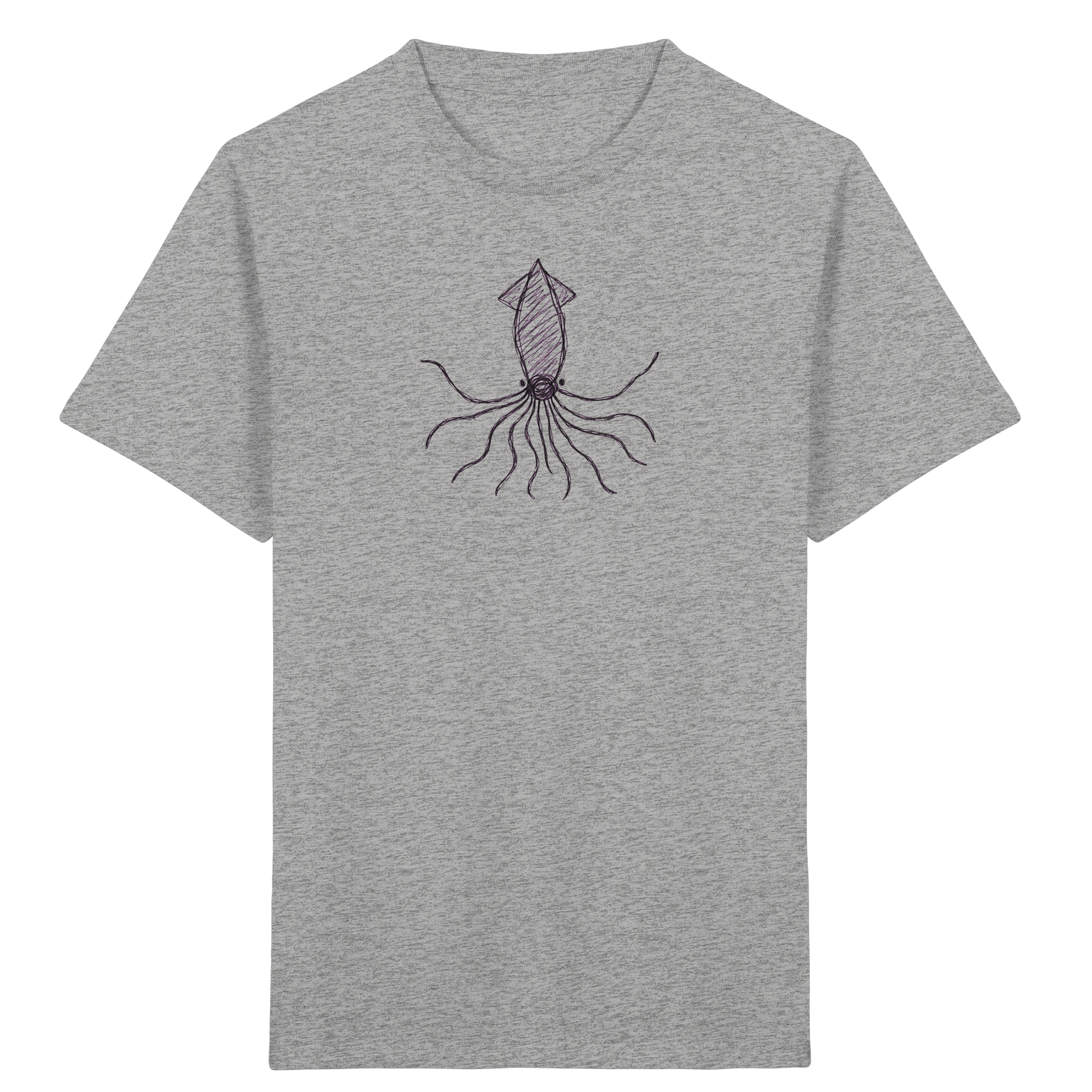 Kinder T-Shirt – Kraken von oben gezeichnet