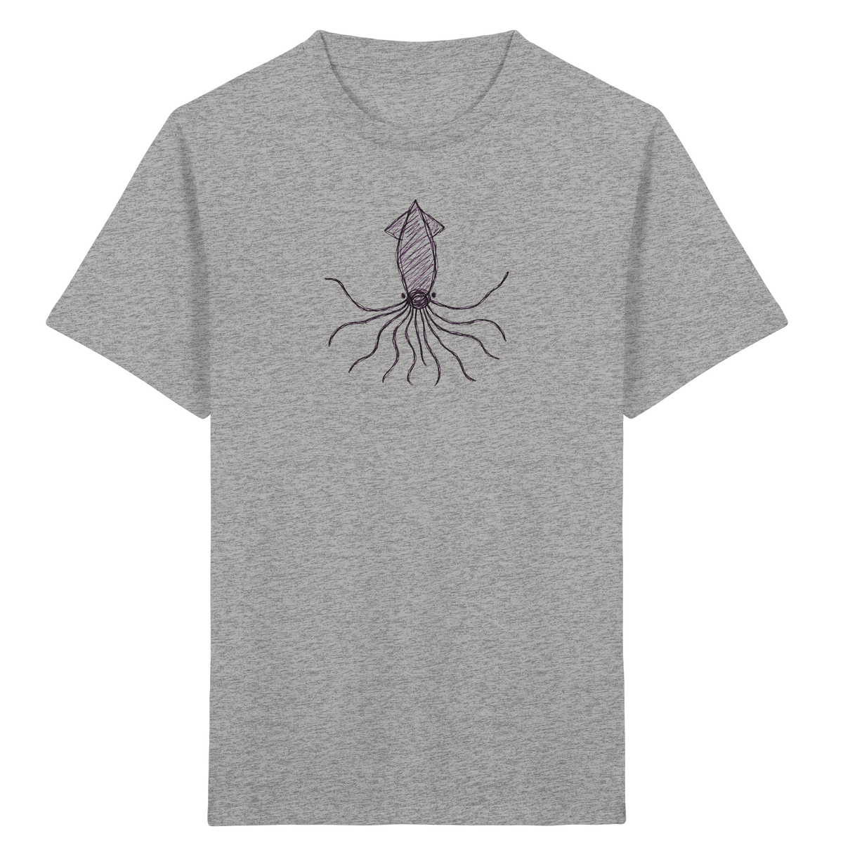 Kraken von oben gezeichnet - Kinder Bio T-Shirt