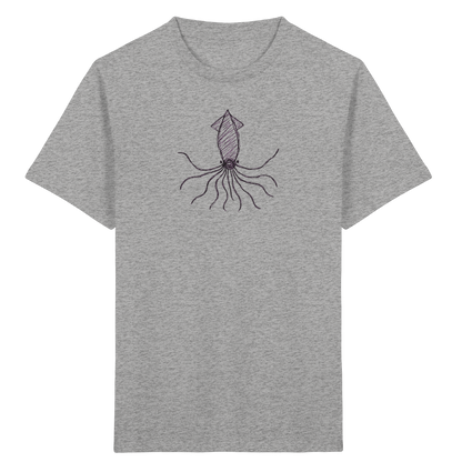 Kraken von oben gezeichnet - Kinder Bio T-Shirt