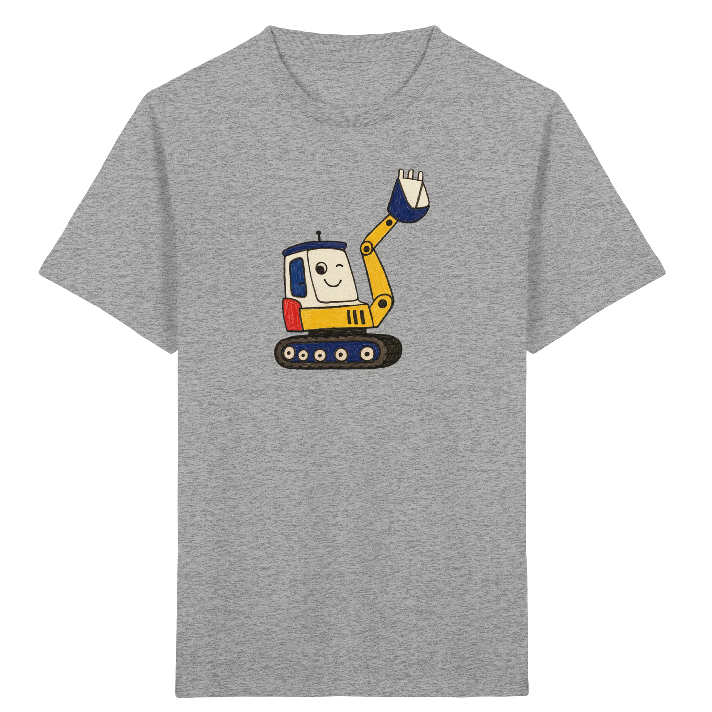 Fröhliches Bagger T-Shirt für Kinder - Kinder Bio T-Shirt