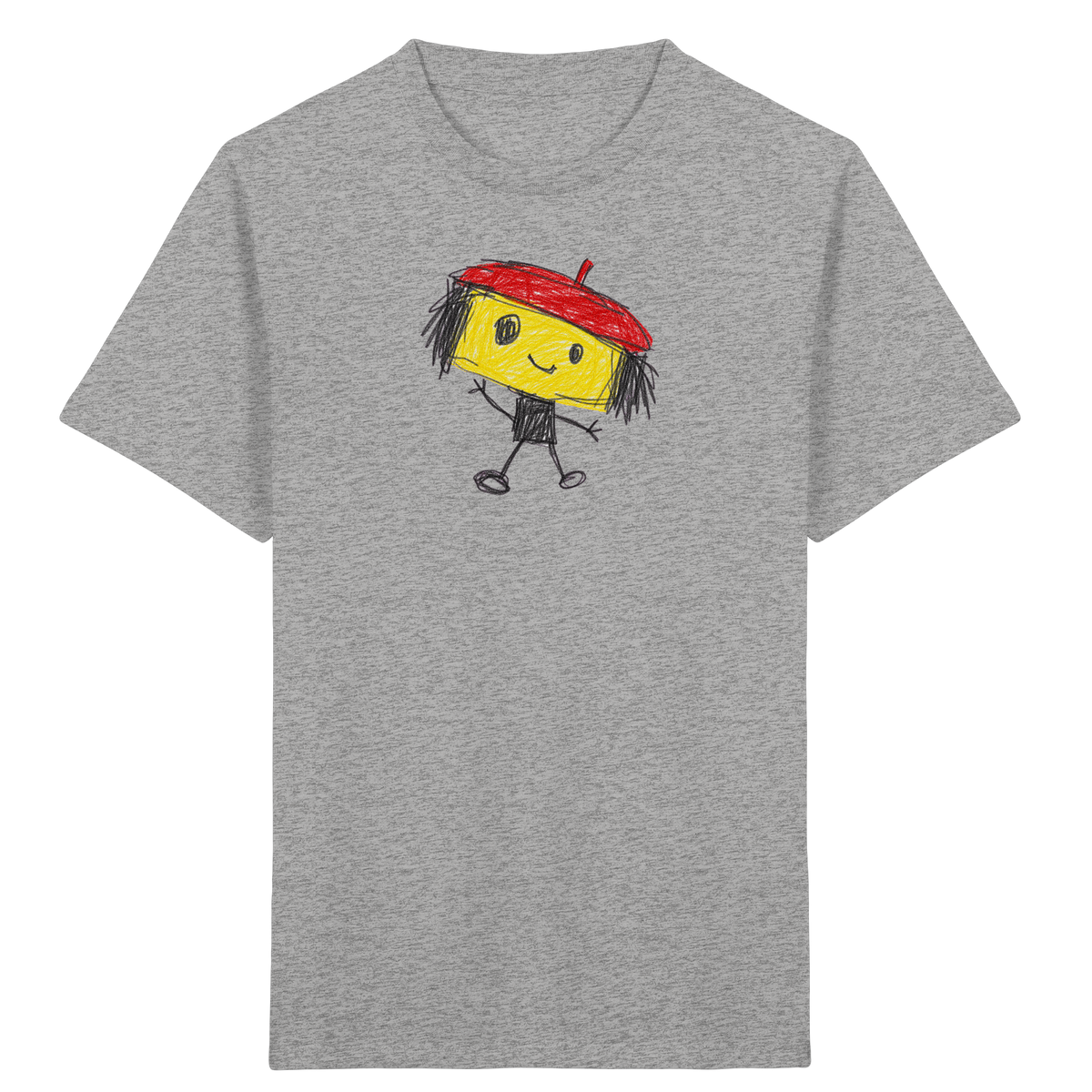 Kritzelkopf mit roter Mütze - Kinder Bio T-Shirt