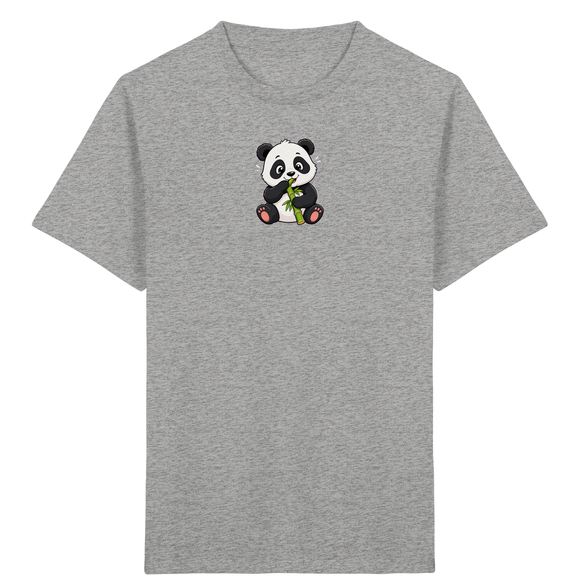 Niedlicher Panda isst Bambus T-Shirt - Kinder Bio T-Shirt