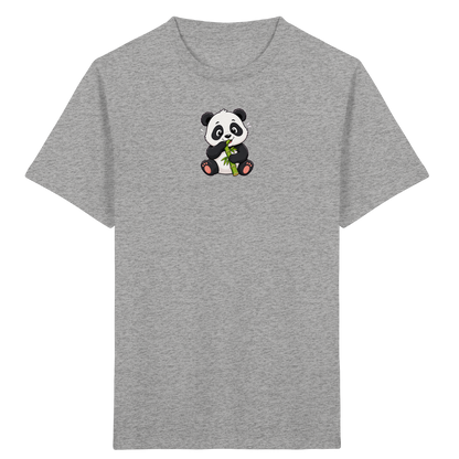 Niedlicher Panda isst Bambus T-Shirt - Kinder Bio T-Shirt