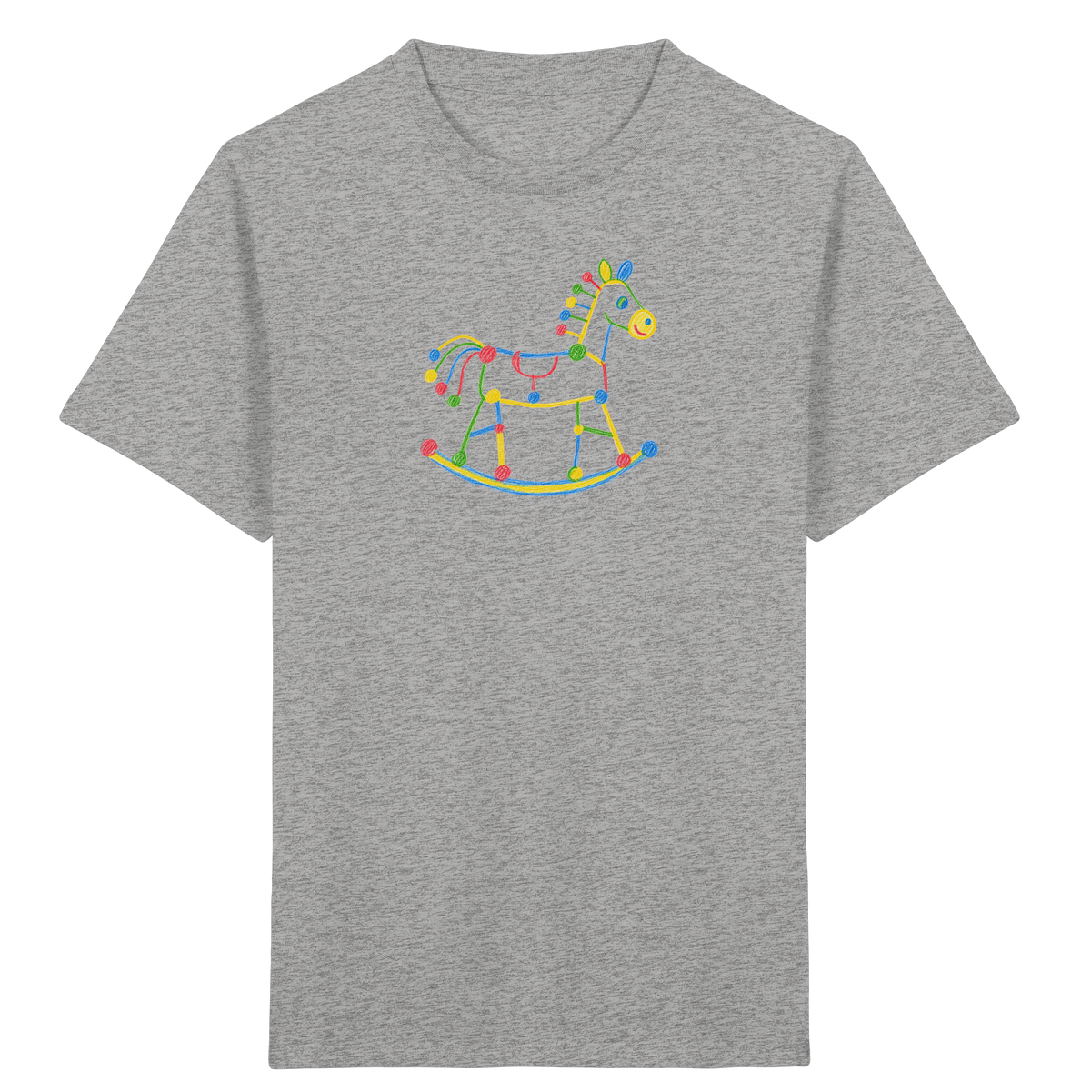 Farbpunkt Schaukelpferd Kinder Shirt - Kinder Bio T-Shirt