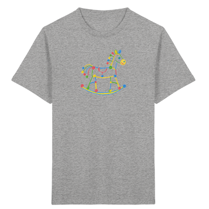 Farbpunkt Schaukelpferd Kinder Shirt - Kinder Bio T-Shirt