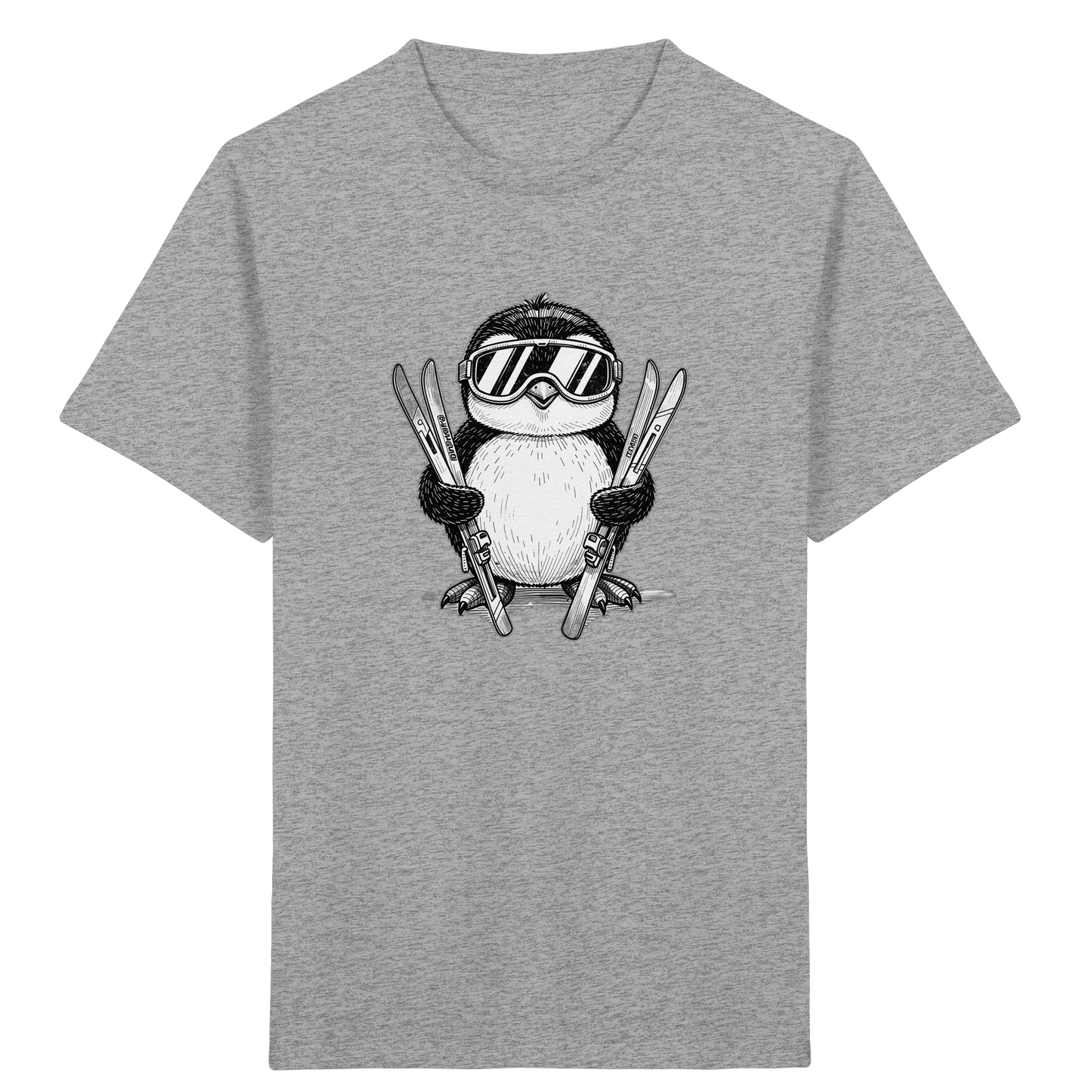 Pinguin auf Skiern: Vintage Kinder T-Shirt - Kinder Bio T-Shirt