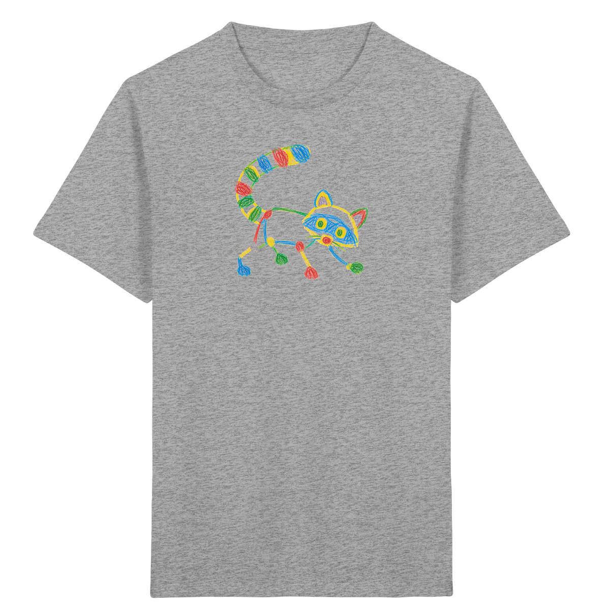 Farbpunkt Waschbär Kinder T-Shirt - Kinder Bio T-Shirt