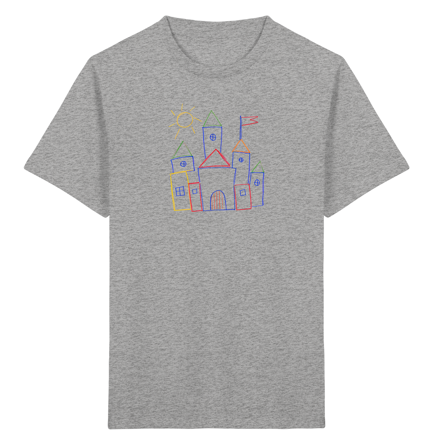 Fröhliches T-Shirt mit Märchenburg Motiv - Kinder Bio T-Shirt