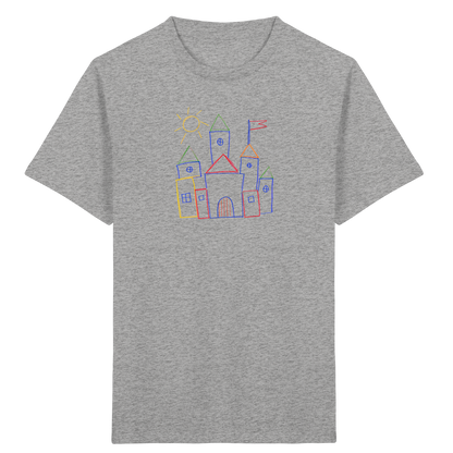 Fröhliches T-Shirt mit Märchenburg Motiv - Kinder Bio T-Shirt
