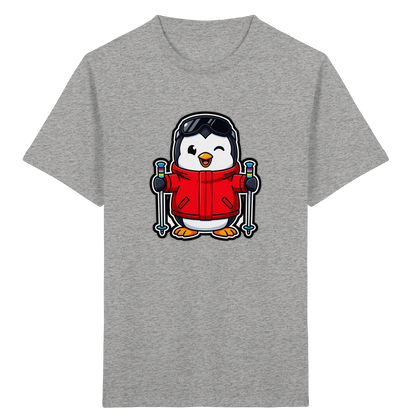 Fröhlicher Pinguin Ski Abenteuer Shirt - Kinder Bio T-Shirt