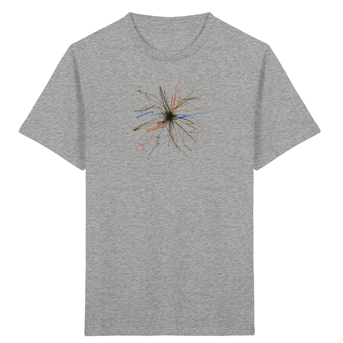 Dynamisches Kunst T-Shirt mit Strahlen - Kinder Bio T-Shirt