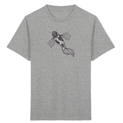 Koi von oben gezeichnet - Kinder Bio T-Shirt
