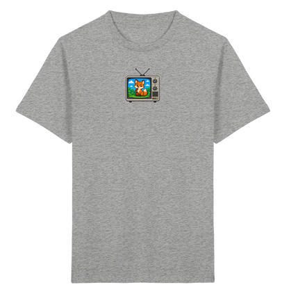 Pixel Fuchs im Retro Fernseher - Kinder Bio T-Shirt