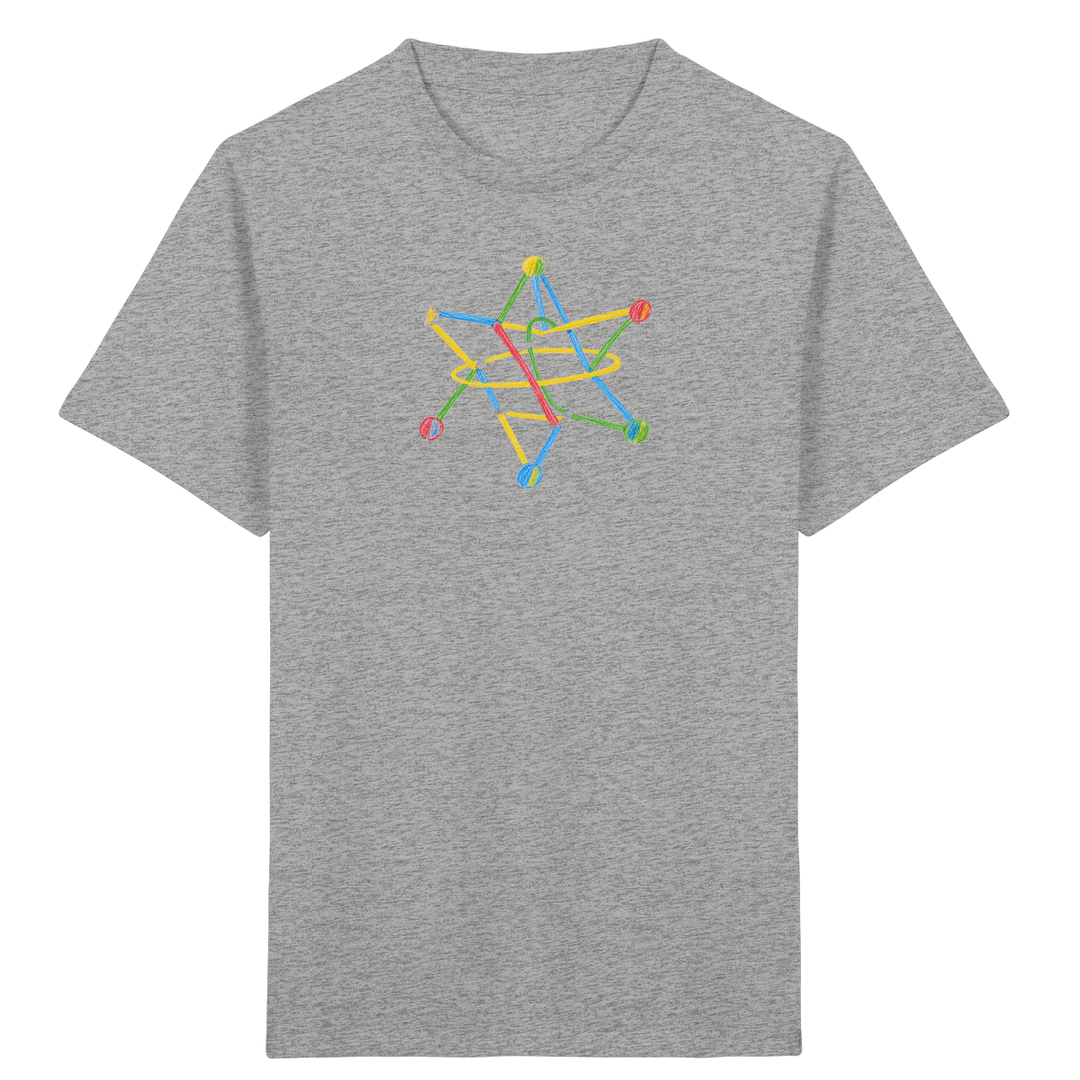 Buntes Sternobjekt Kinderzeichnung - Kinder Bio T-Shirt