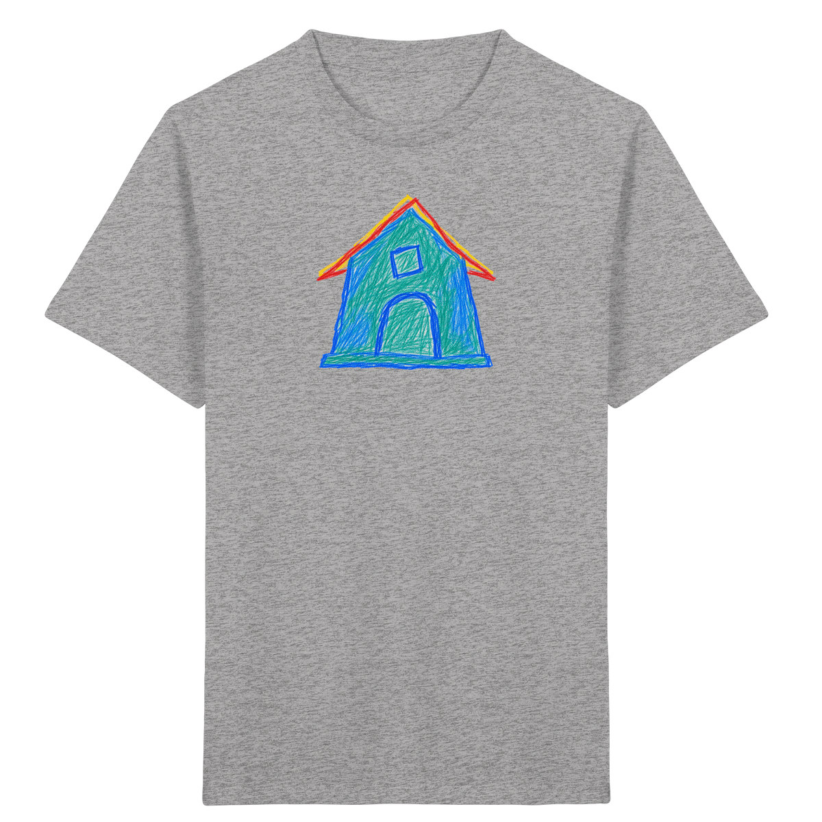Zweifarbiger Dachbogen Haus - Kinder Bio T-Shirt