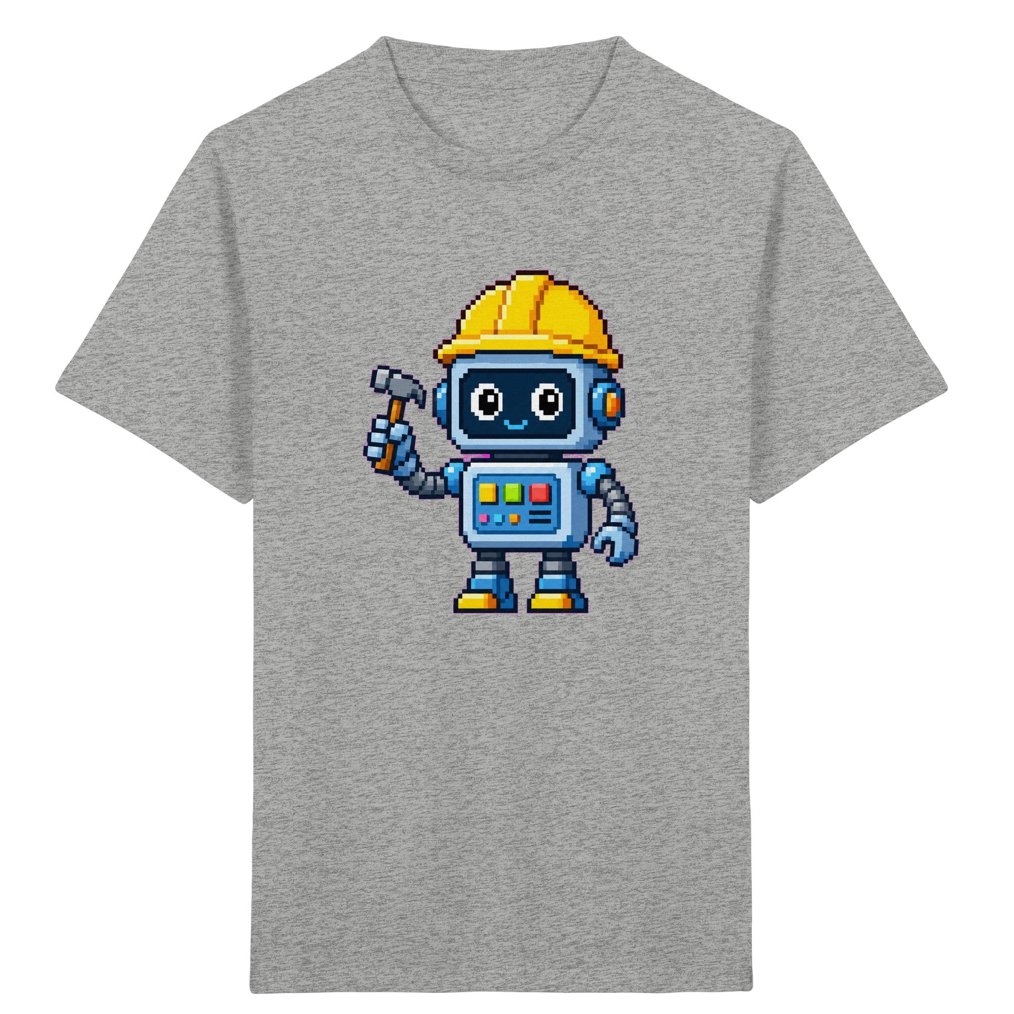 Pixel-Roboter mit Hammer – Kinder T-Shirt