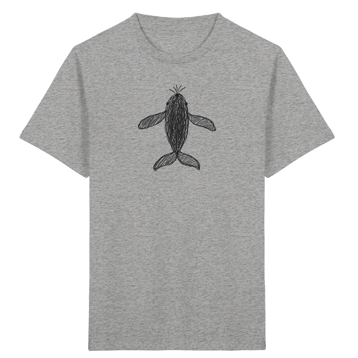 Wal von oben gezeichnet - Kinder Bio T-Shirt
