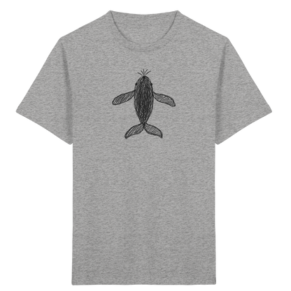 Wal von oben gezeichnet - Kinder Bio T-Shirt