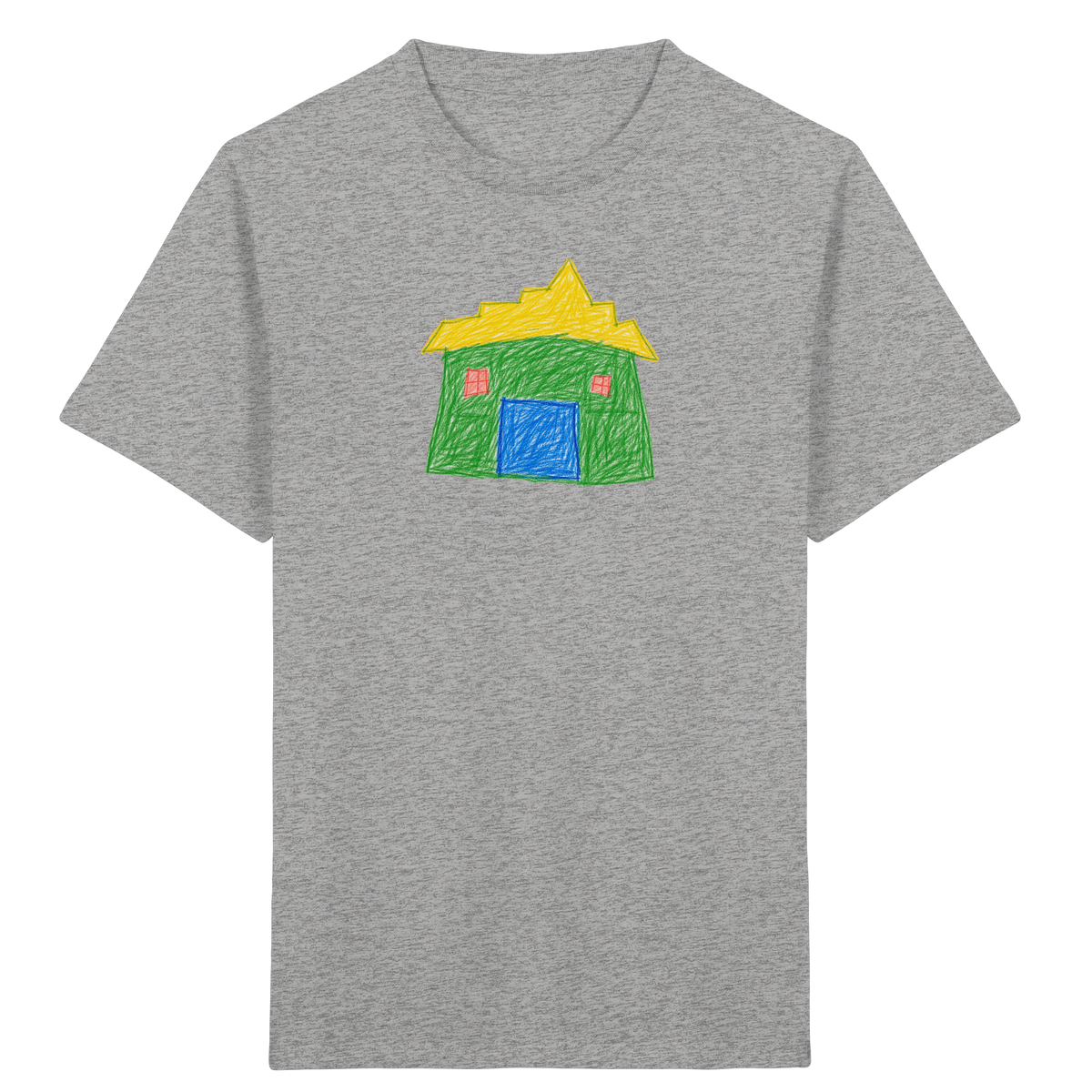 Grünes Haus mit Stufendach - Kinder Bio T-Shirt