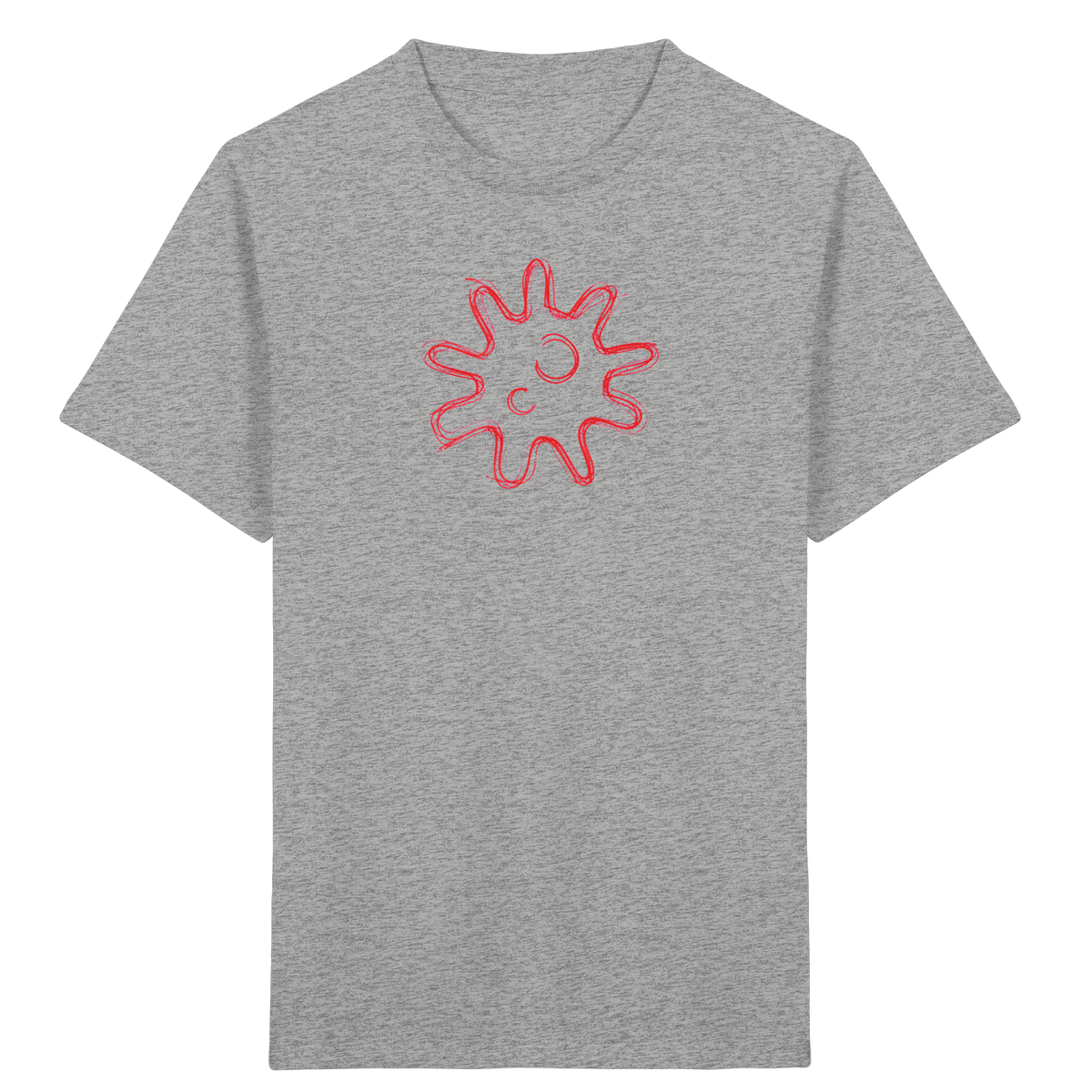 Rote Krakelsonne Kinder T-Shirt - Kinder Bio T-Shirt