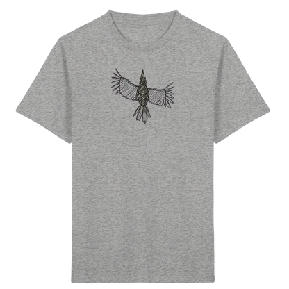 Rabe von oben gezeichnet - Kinder Bio T-Shirt
