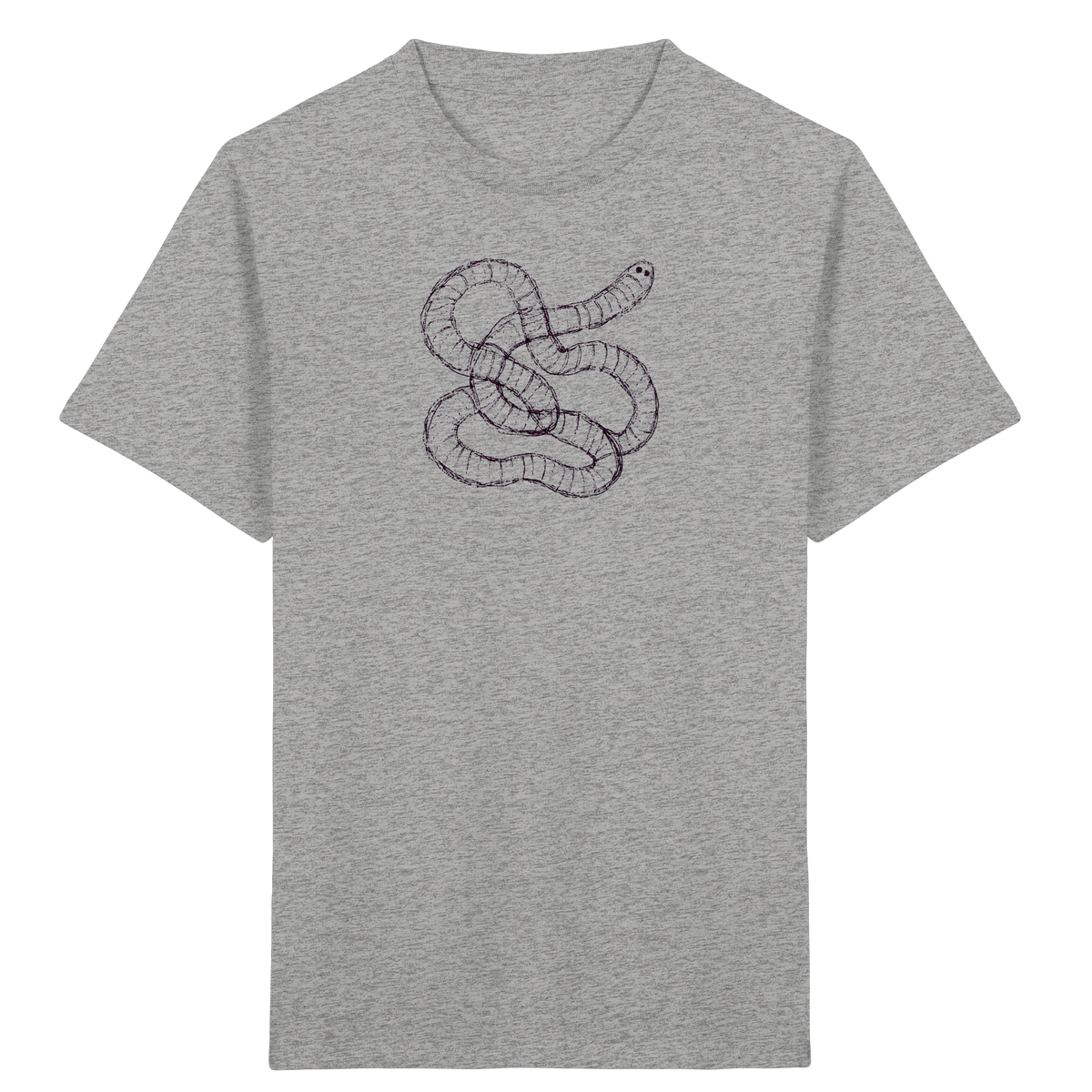Regenwurm von oben gezeichnet - Kinder Bio T-Shirt
