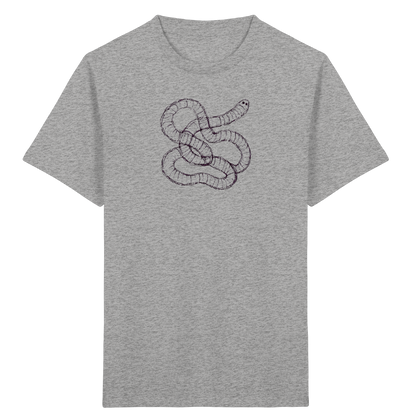 Regenwurm von oben gezeichnet - Kinder Bio T-Shirt
