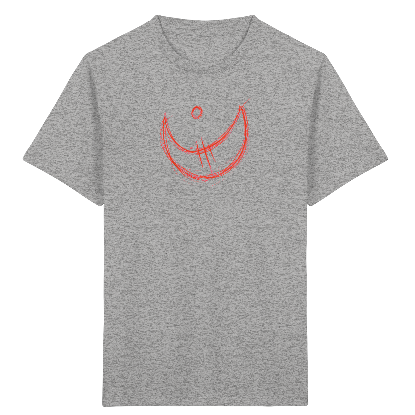 Korallroter Krakelmond für Kinder - Kinder Bio T-Shirt