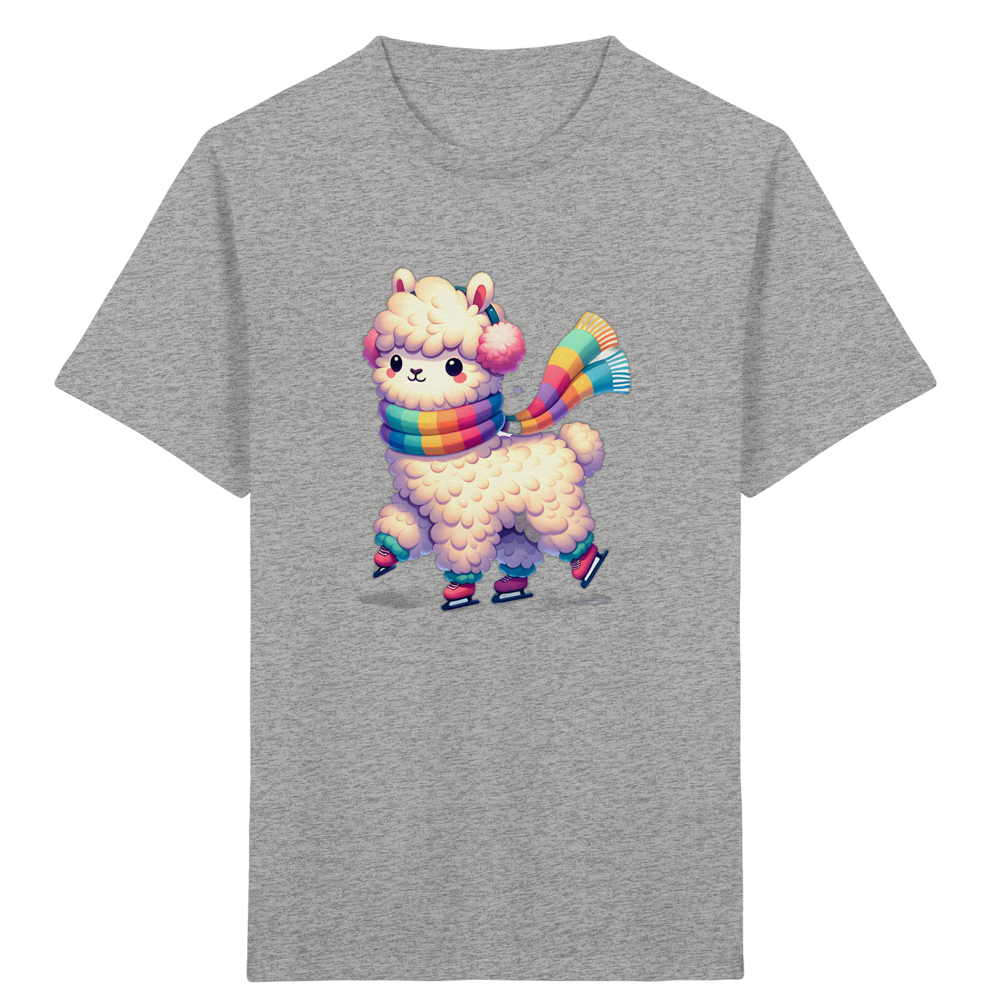 Alpaka auf Schlittschuhen: Winter-Spaß-T-Shirt