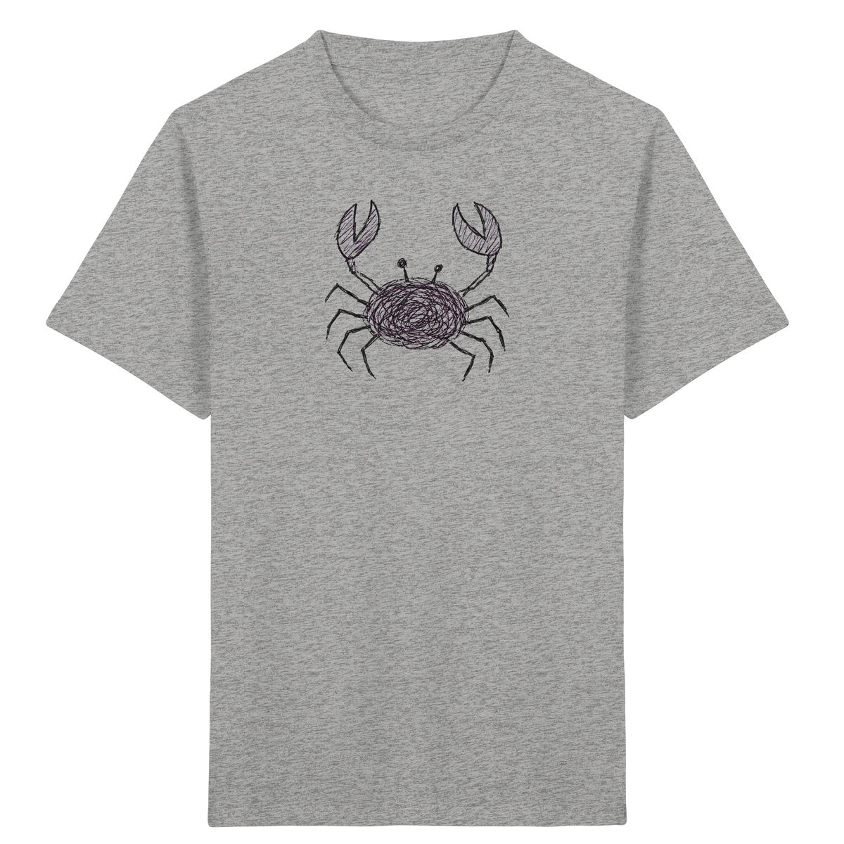 Krabbe von oben gezeichnet - Kinder Bio T-Shirt