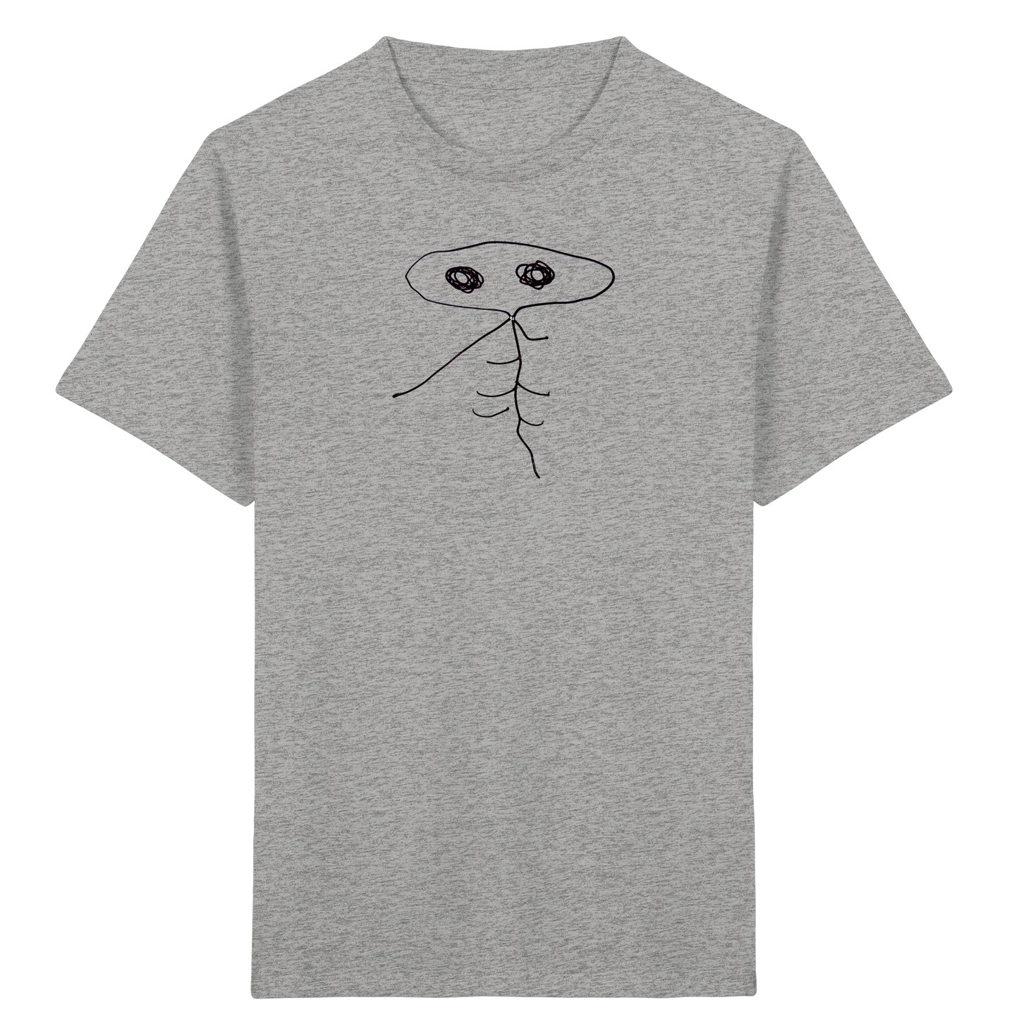 Kinder T-Shirt – Schirmkopf-Wackler mit krummen Linien