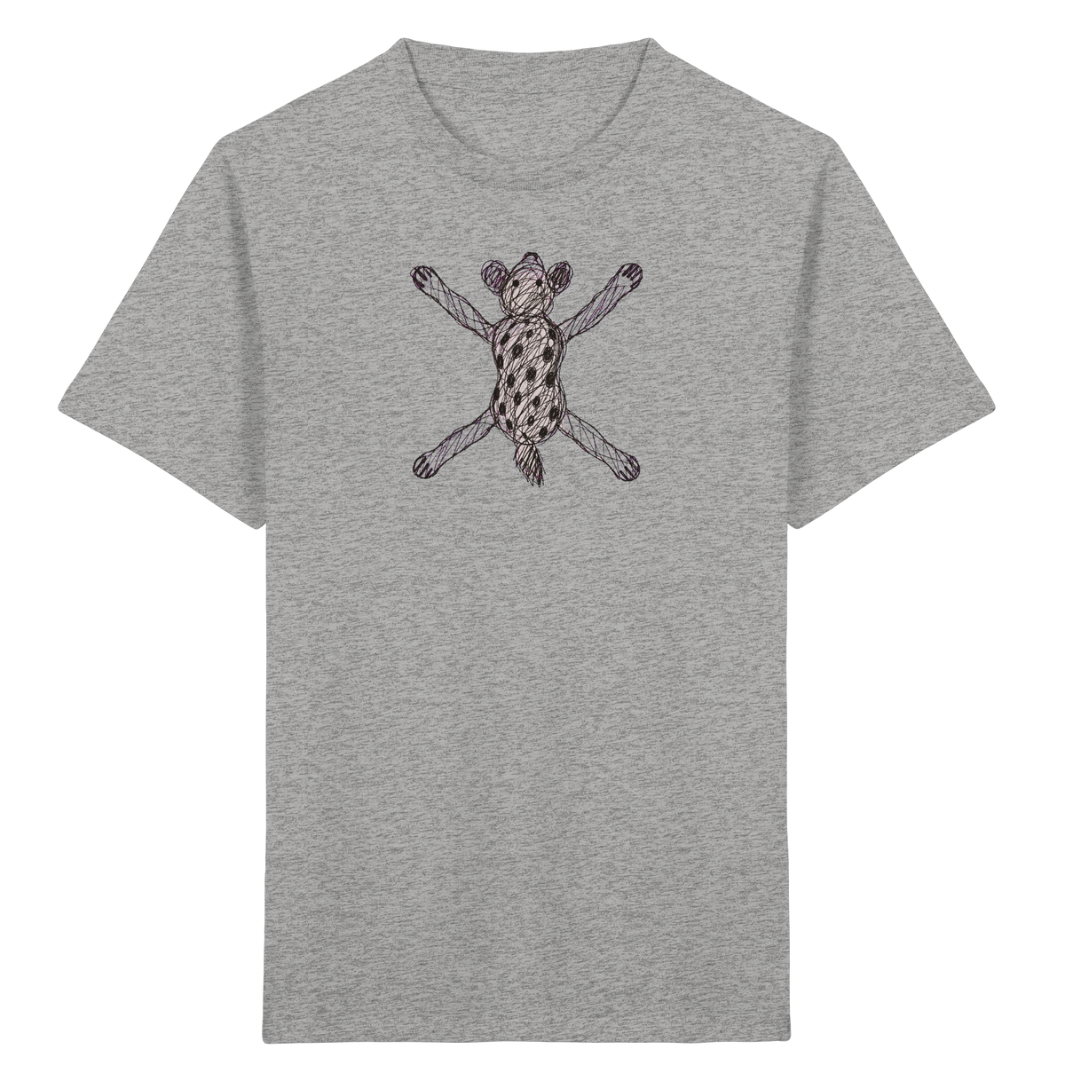 Hyäne von oben gezeichnet - Kinder Bio T-Shirt